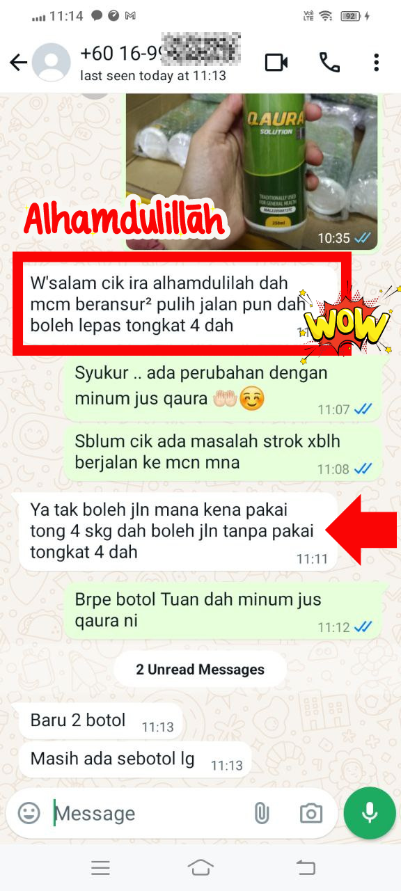 Testimoni Pengguna Jus Qaura 2