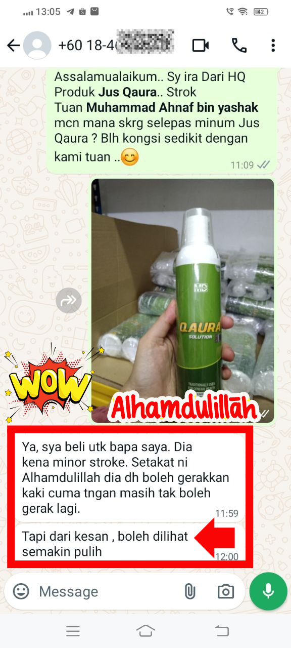 Testimoni Pengguna Jus Qaura 3