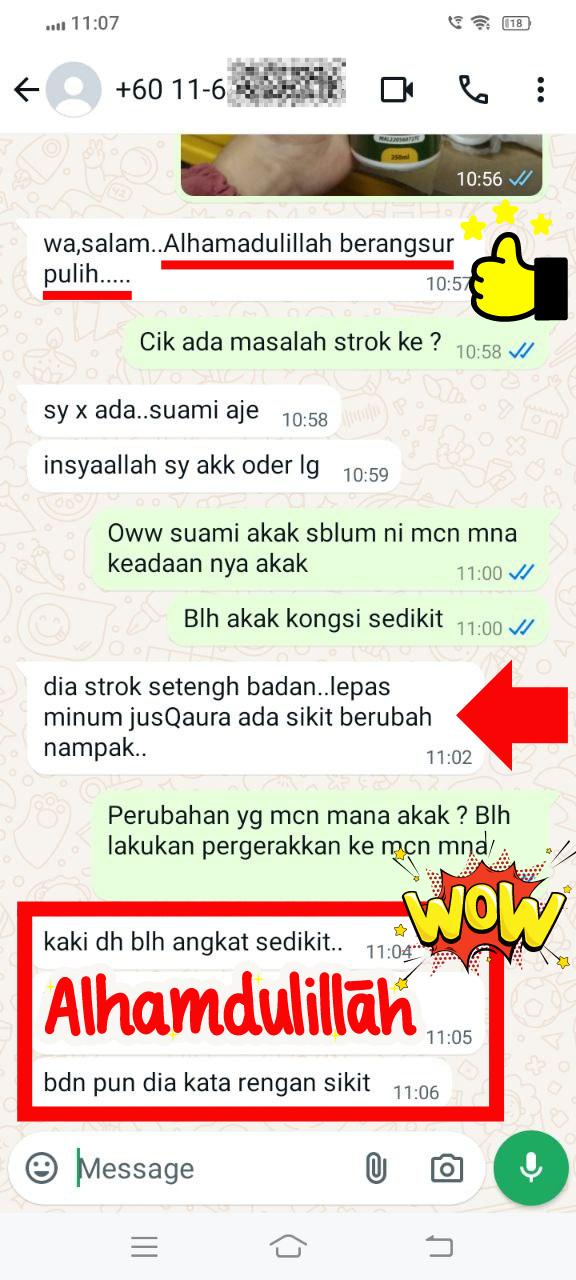 Testimoni Pengguna Jus Qaura 4