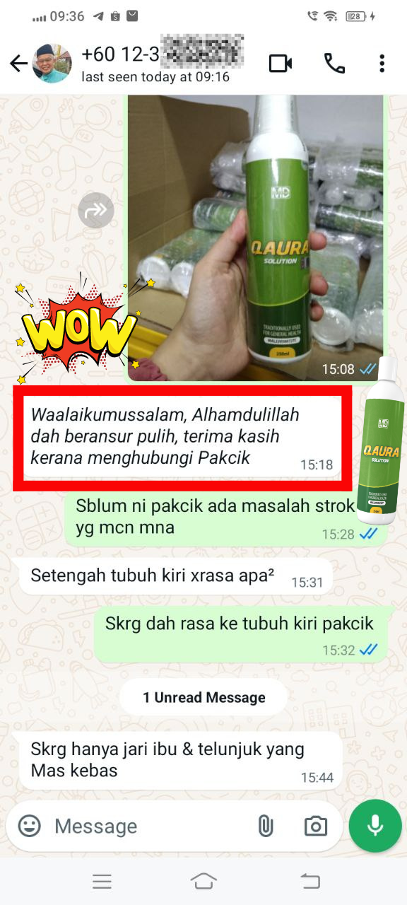Testimoni Pengguna Jus Qaura 6